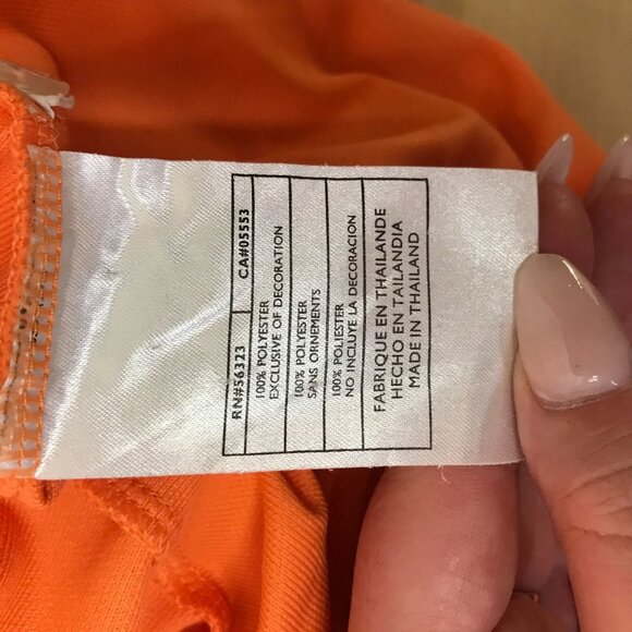 NIKE GOLF - MEN'S XLARGE -ORANGE SHORT SLEEVE COLLARED POLYESTER GOLF SHIRT - Picture 8 of 8